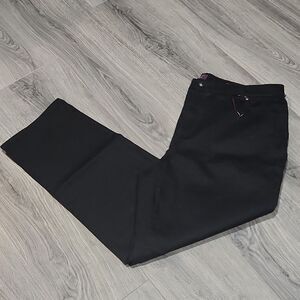 NWOT Gloria Vanderbuilt Amanda High Rise Black Straight Jeans